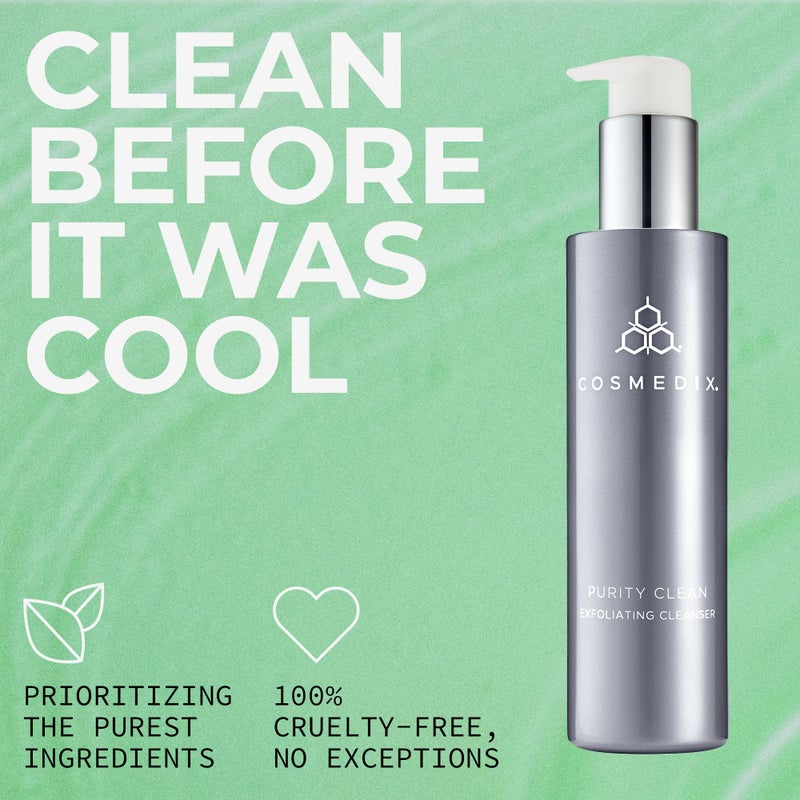 COSMEDIX Purity Clean Exfoliating Facial Cleanser â€“ Moisture-Rich Rejuvenating Face Wash for Fine Lines & Uneven Skin Tone â€“ Essential Oils for Radiant, Even Complexion â€“ 150 ml / 5 fl oz - Image 5