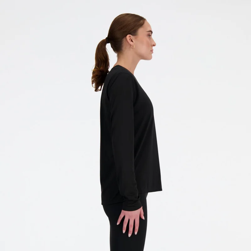 New Balance Black Women's Sport Essential Long Sleeve for Women | Best Price UAE