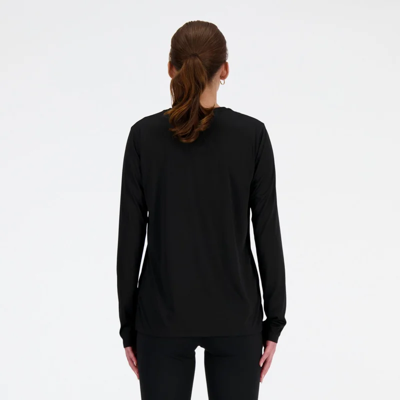 New Balance Black Women's Sport Essential Long Sleeve for Women | Best Price UAE