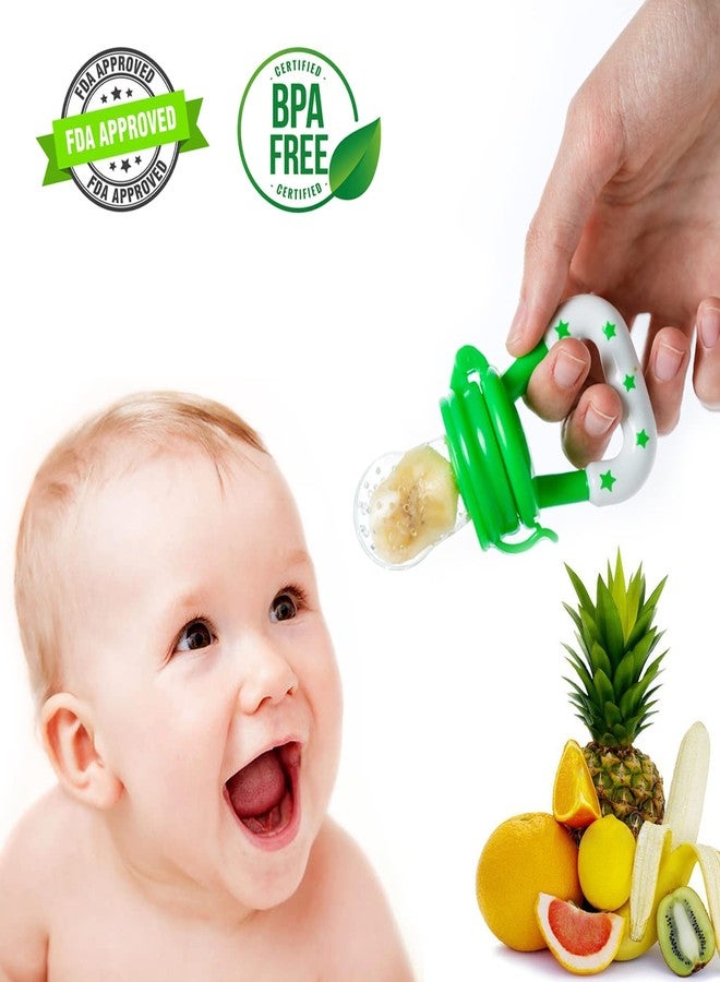 AEREX� BPA-Free Silicone Fruit & Vegetable Feeder with Easy Grip Handle | Soft Pacifier | Baby Fruit Feeder | Fruit Nibbler for New Born Baby (Pack of 1,Multicolor) - Image 5