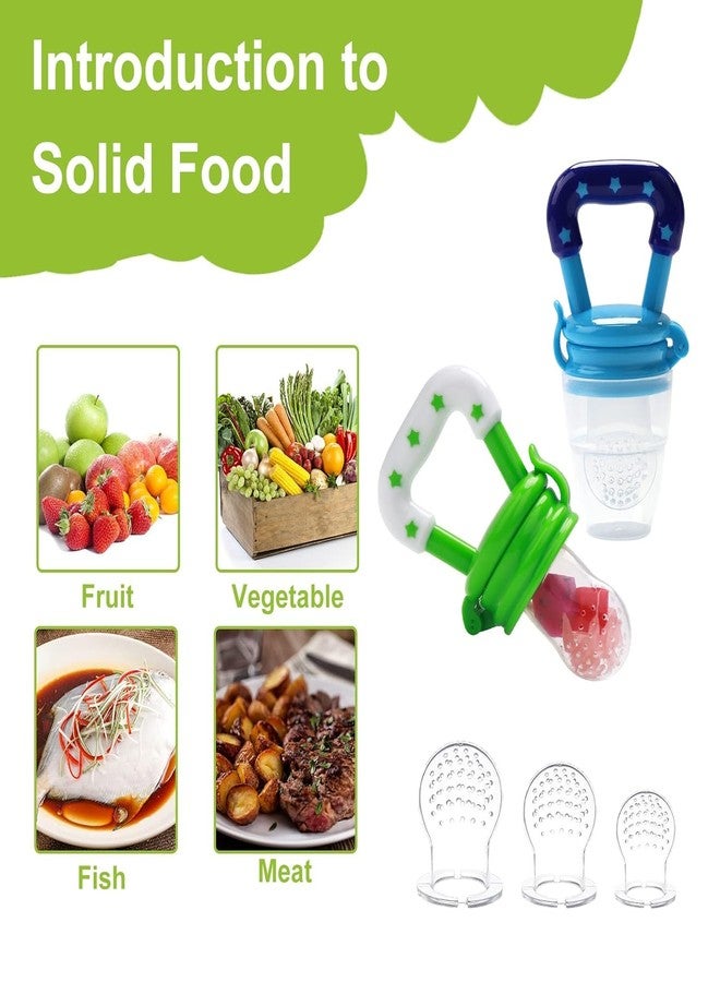AEREX� BPA-Free Silicone Fruit & Vegetable Feeder with Easy Grip Handle | Soft Pacifier | Baby Fruit Feeder | Fruit Nibbler for New Born Baby (Pack of 1,Multicolor) - Image 4