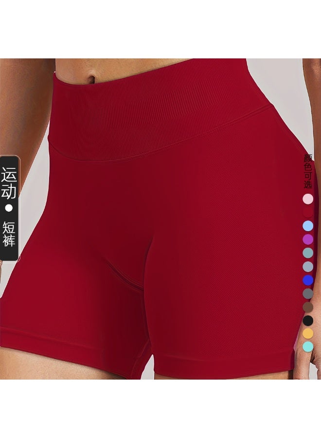 Shorts  Solid Seamless Half Pants Women Soft Fitness Outfits Yoga Pants Gym Running Bike Wear  - Image 1
