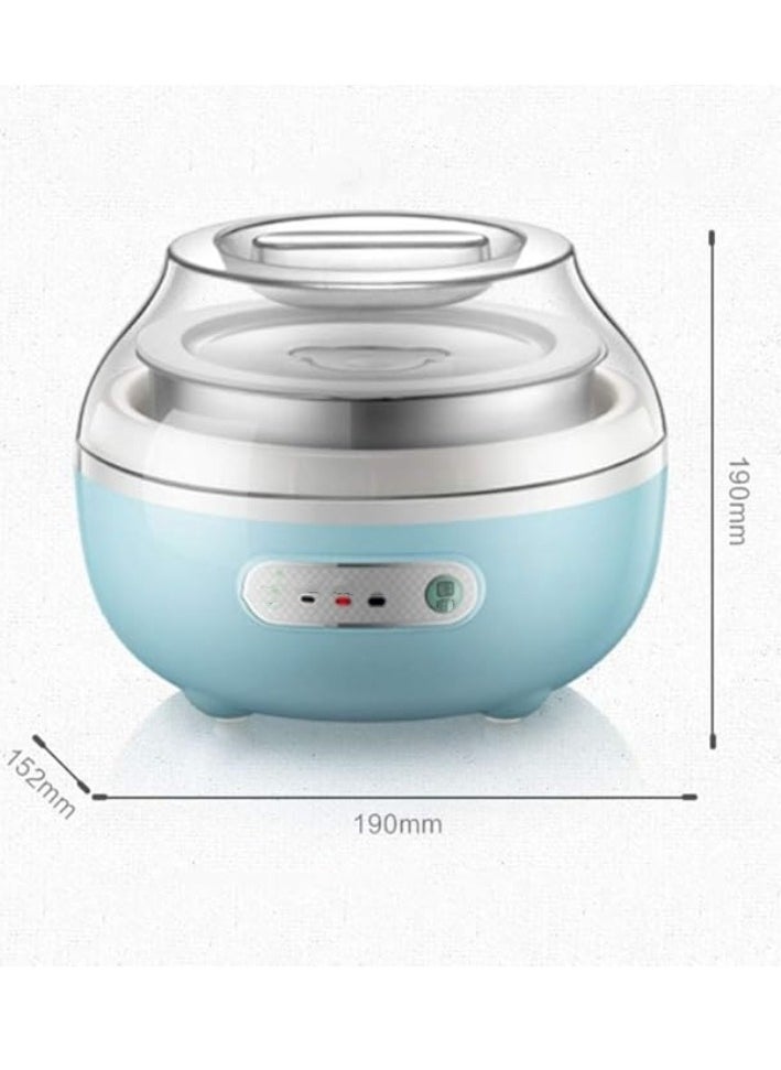 Yogurt Maker with Stainless Steel Base Digital Display, Automatic Timer + 4 Ceramic Cups with BPA Free Lids, Perfect for Homemade Yogurt, Kids Yogurt or Take-Away Breakfast