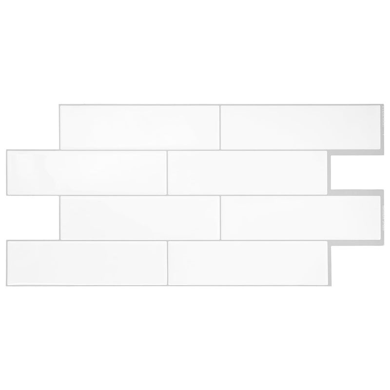 SMART TILES Peel and Stick Backsplash XLarge 5 Sheets of 2256 x 1088 3D Adhesive Peel and Stick Tile Backsplash for Kitchen Bathroom Wall Tile