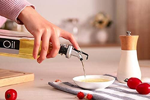 MIRARIYA Glass Olive Oil Vinegar Dispenser Gravy Boat Kitchen Oil Bottle Stainless Steel LeakProof Soy Sauce Vinegar Storage Oil Bottle Oil Dispenser Oil Dispenser for Kitchen 500mlPack of 2 - Image 3