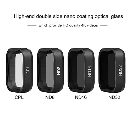 SOONSUN ND Filter Kit for GoPro Hero 5/6/7 Black, 4-Pack (ND8, ND16, ND32, CPL), Multi-Coated Optical Glass Neutral Density & Polarizer Lens Filter with Storage Case - Image 4