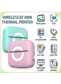 Schulzz Mini Smart Pink Printer Mobile Phone Bluetooth Portable Thermal Photo Label  - Image 2