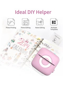 Schulzz Mini Smart Pink Printer Mobile Phone Bluetooth Portable Thermal Photo Label  - Image 5