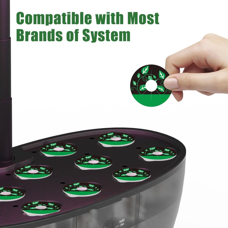 Dryades 150Pcs Seed Pod Labels Stickers, PVC Hydroponics Growing System Grow Baskets Round Peel Labels for Plant Germination Growth Recording (41mm) - Image 4