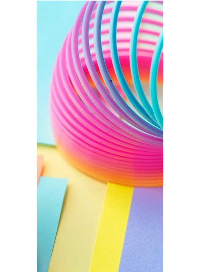 ار اس لعبة RS Magic Spring Coil Toy Slinky الملونة على شكل قوس قزح كبيرة الحجم (عبوة من قطعتين) - Image 3