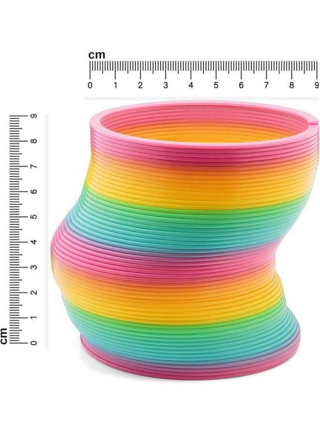 ار اس لعبة RS Magic Spring Coil Toy Slinky الملونة على شكل قوس قزح كبيرة الحجم (عبوة من قطعتين) - Image 2
