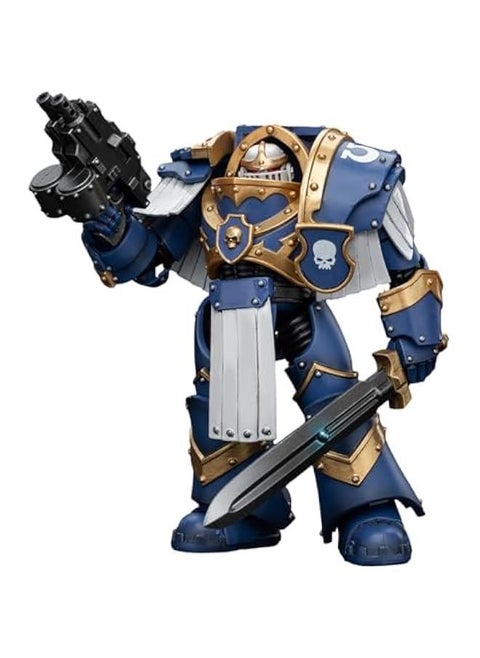 JOYTOY Warhammer The Horus Heresy Series, Ultramarines Cataphractii Terminator Squad: Sergeant with Power Sword, 1/18 Scale Collectible Action Figure JT6953