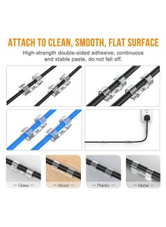 Generic Self-Adhesive Cable Clips, Cable Organizer for 6-8 MM cable, Wire Clamp Sticky Clear Cable Clip Management Organizer Drop Wire Holder for TV PC Cable Desktop Home Office, 100 Pieces, Clear  - Image 5
