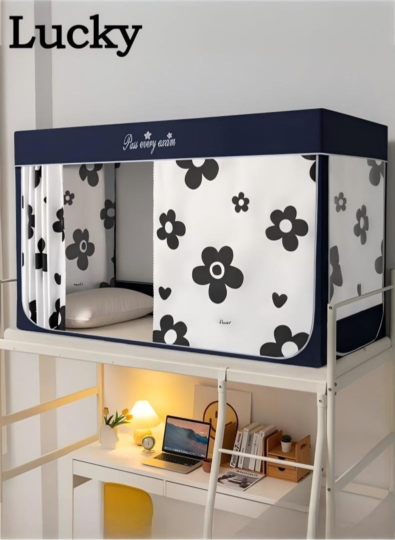 لاكي خيام مظلة السرير ستارة تعتيم ستارة خيمة سرير واحد ستارة قماش تظليل الطالب مظلة السرير ناموسية نوم الطالب حماية الخصوصية - Image 1