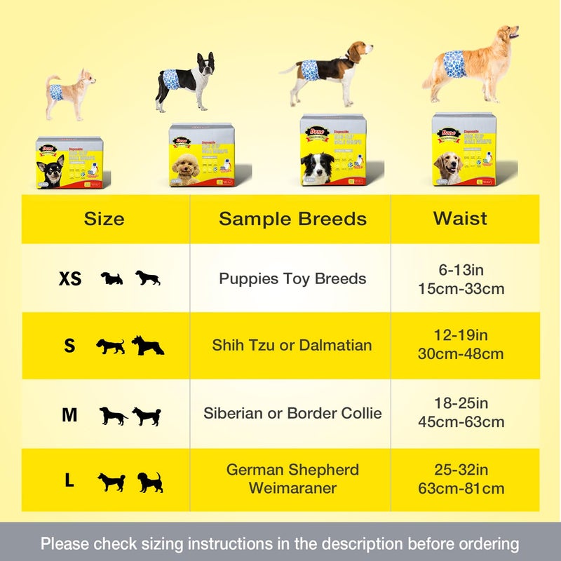 Dono Disposable Male Dog Wraps, Non-Slip Design New Upgrade Male Dog Diaper Puppy Doggy with Super Absorbent Leak-Proof Fit Excitable Urination, Incontinence, or Male Marking - Image 5