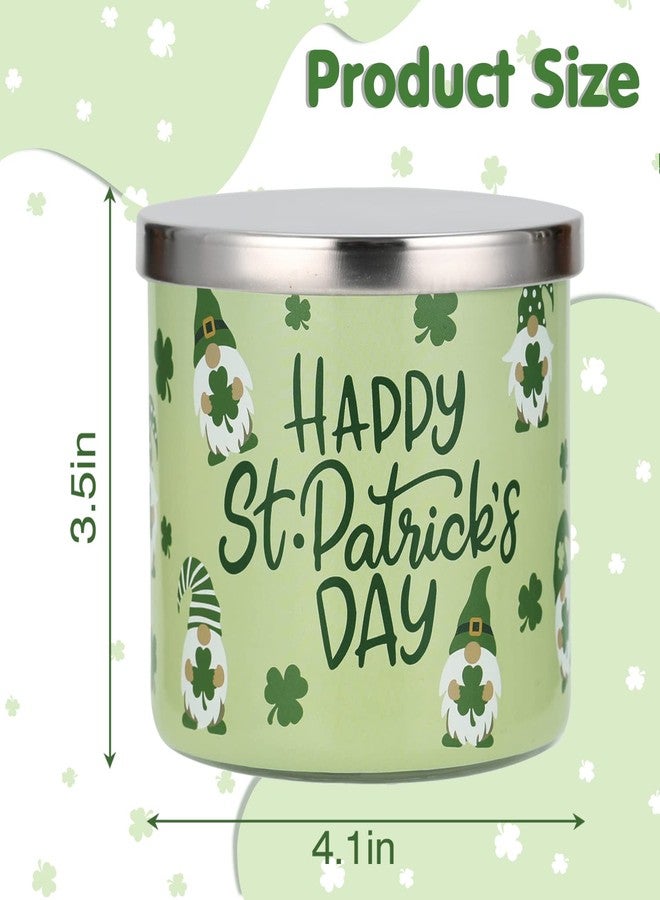 KORMMCO St. Patrick's Day Candle, Eucalyptus Mint Scented, Large 3 Wicks, Green Shamrock Gnomes, 14 oz - Image 3