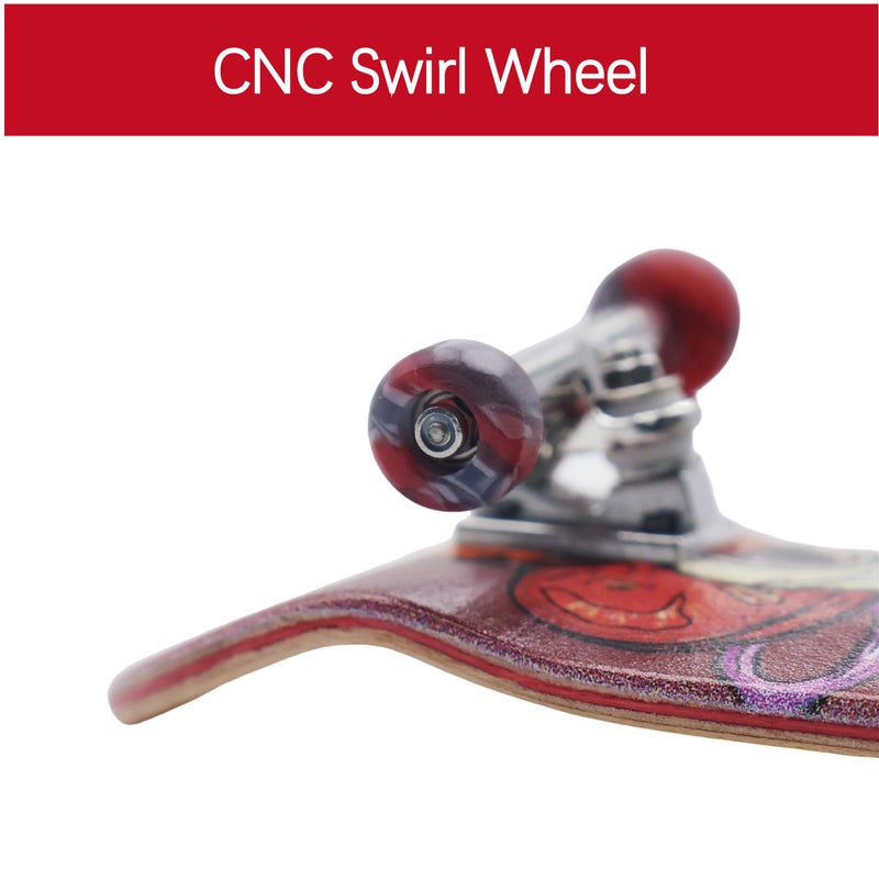 RACOFSB Pro Fingerboard 34mm Wooden Board Professional Finger Skateboard Trucks CNC Swirl Wheels (Hamburg) - Image 5