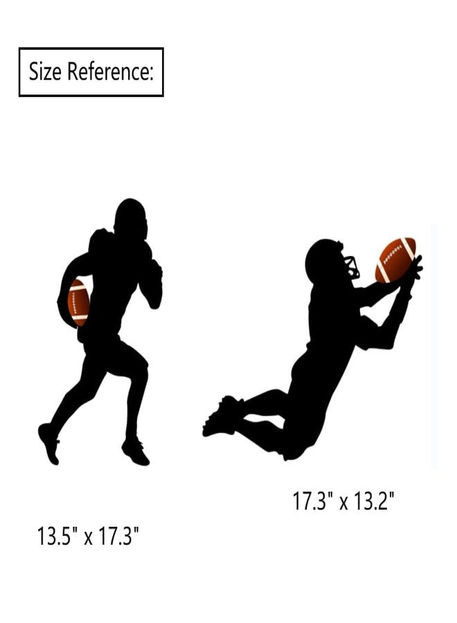 Zaiphany Large American Football Wall Decals Peel and Stick for Boys Bedroom Decor,American Football Player Silhouette Wall Decals,Removable Football Wall Stickers Decor,Football Room Decor Boys Teenagers - Image 2