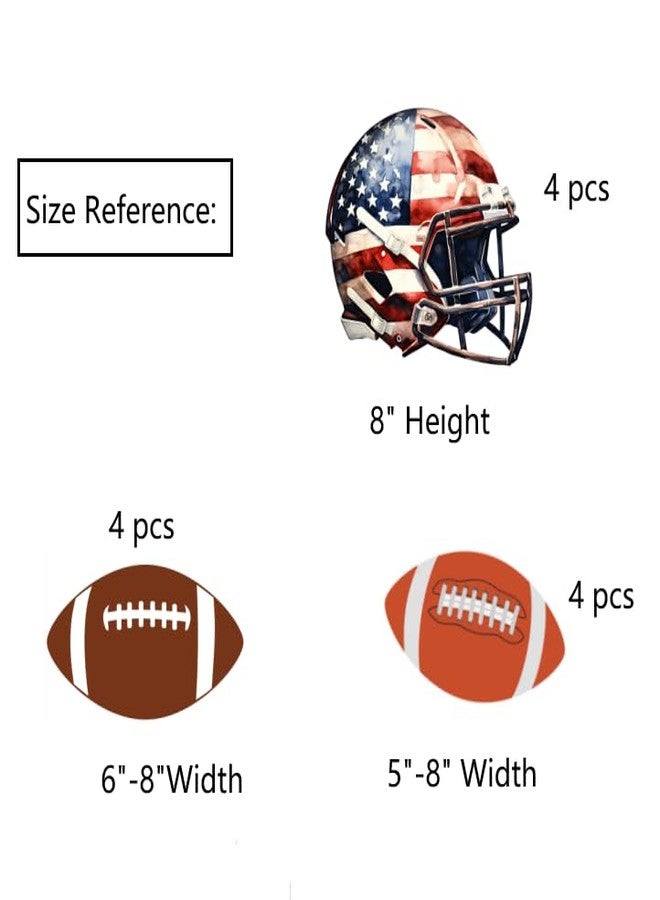 Zaiphany Large American Football Wall Decals Peel and Stick for Boys Bedroom Decor,American Football Player Silhouette Wall Decals,Removable Football Wall Stickers Decor,Football Room Decor Boys Teenagers - Image 4