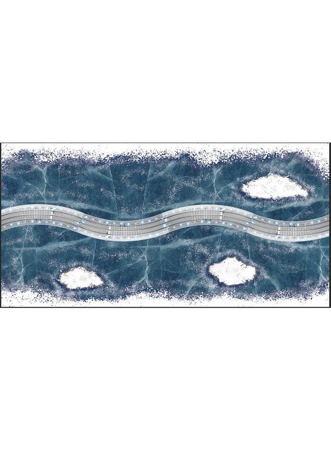Lionel The Polar Express Illuminated Ice FasTrack O36 Curved Model Train 4-Pack with ICY Lake Track Map - Image 2