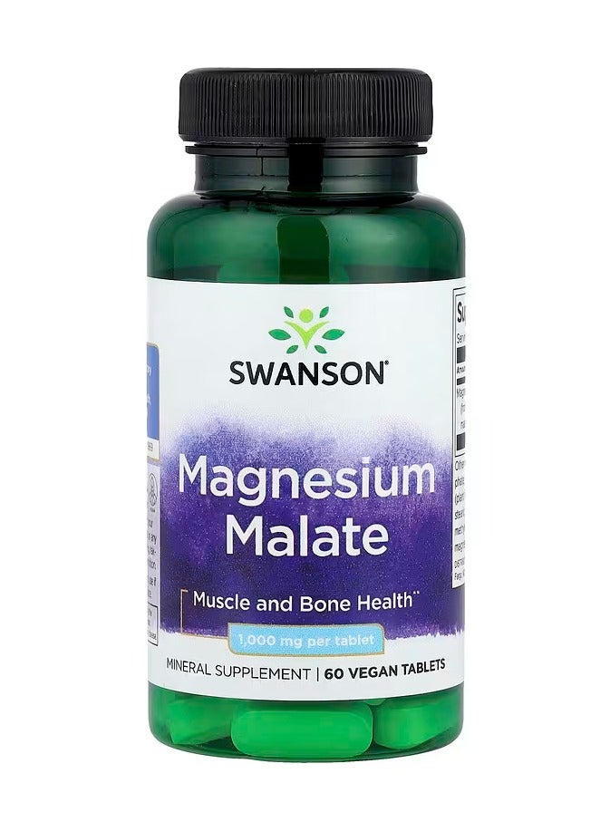 سوانسون‏, مالات المغنيسيوم ، 1،000 ملجم ، 60 قرصًا