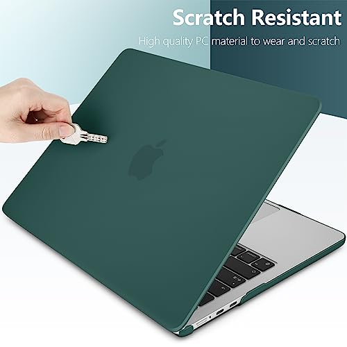 TWOLSKOO Compatible with MacBook Air 13 inch Case M5 2026 M4 2025 M3 M2 2024-2022 A3449 A3240 A3113 A2681, Plastic Hard Shell & Keyboard Cover & Screen Film for MacBook Air 13.6 inch, Teal - Image 4