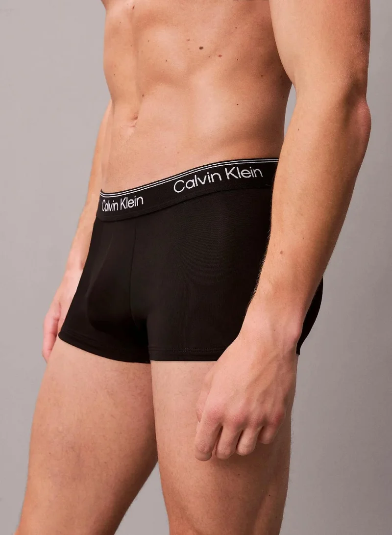Calvin Klein 3 BLACK 3 Pack Low Rise Trunks - Microfibre Stretch for Men | Best Price UAE