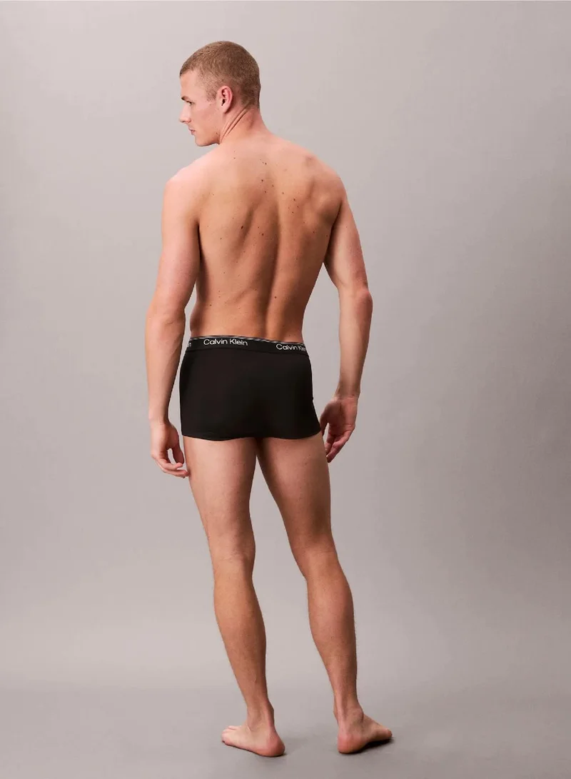 Calvin Klein 3 BLACK 3 Pack Low Rise Trunks - Microfibre Stretch for Men | Best Price UAE
