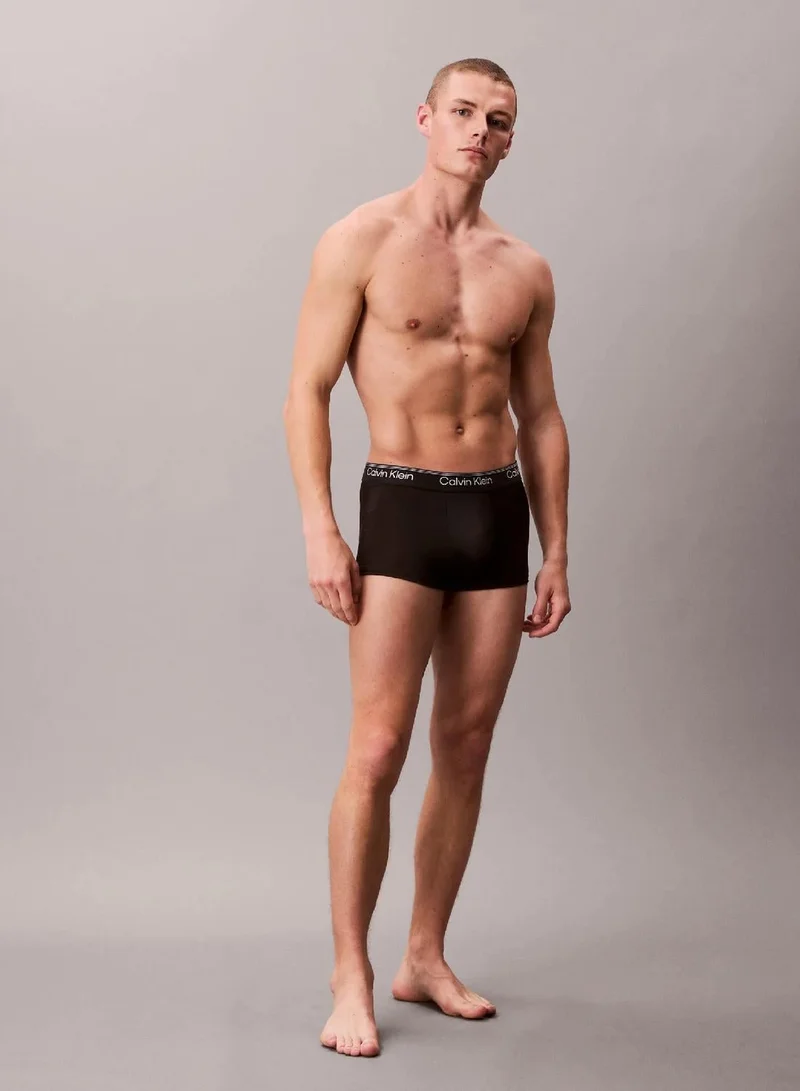 Calvin Klein 3 BLACK 3 Pack Low Rise Trunks - Microfibre Stretch for Men | Best Price UAE