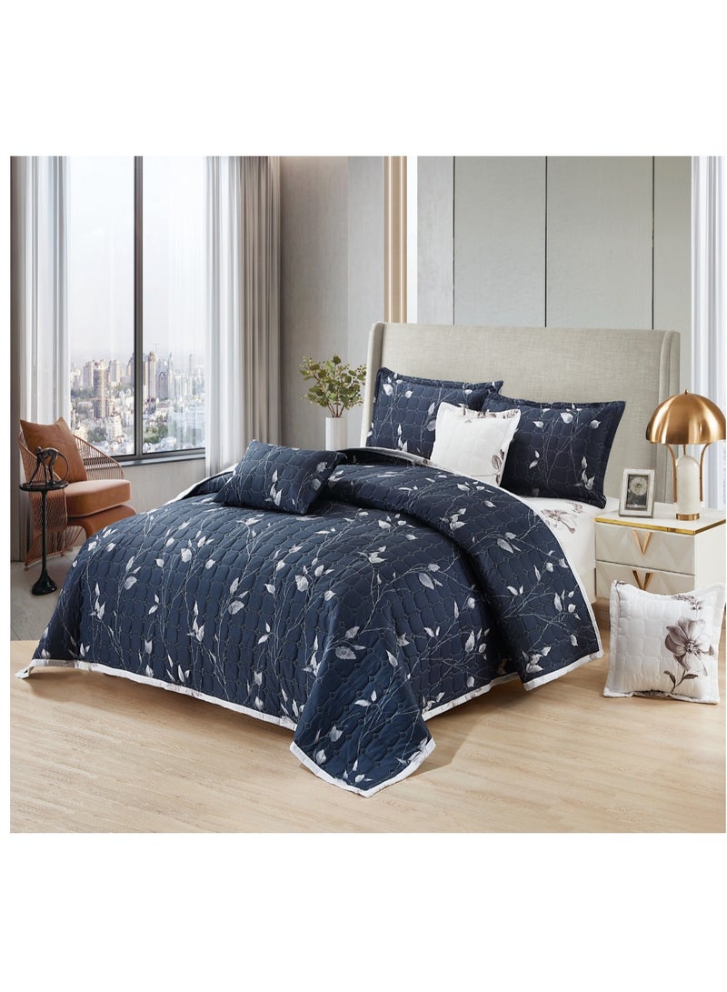 Microfiber Double Bedspread, Fits 200 x 200 cm, 7 Pieces
