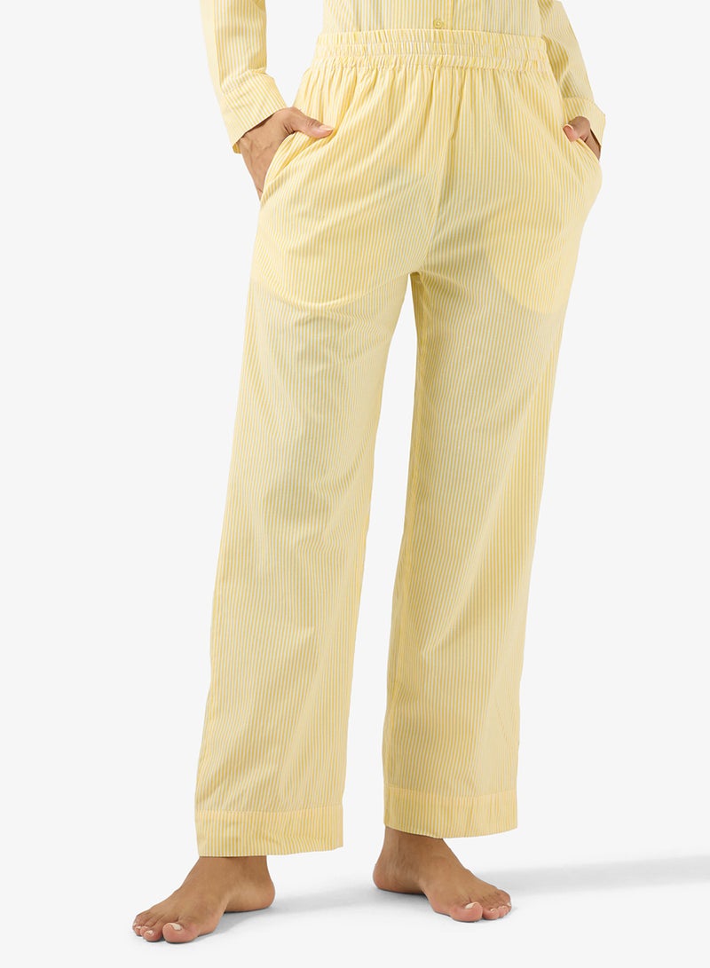 Ginger Cotton Stripe Relaxed Fit Shirt & Pyjama Set - Image 4