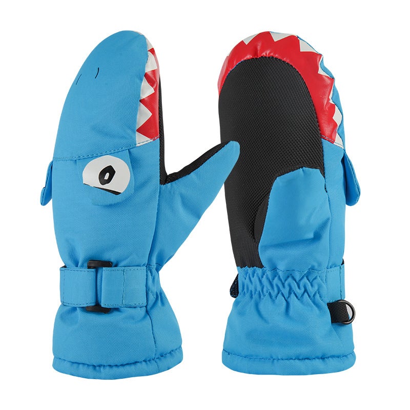 Kids Cartoon Waterproof Warm Ski Gloves Caterpillar - Image 4