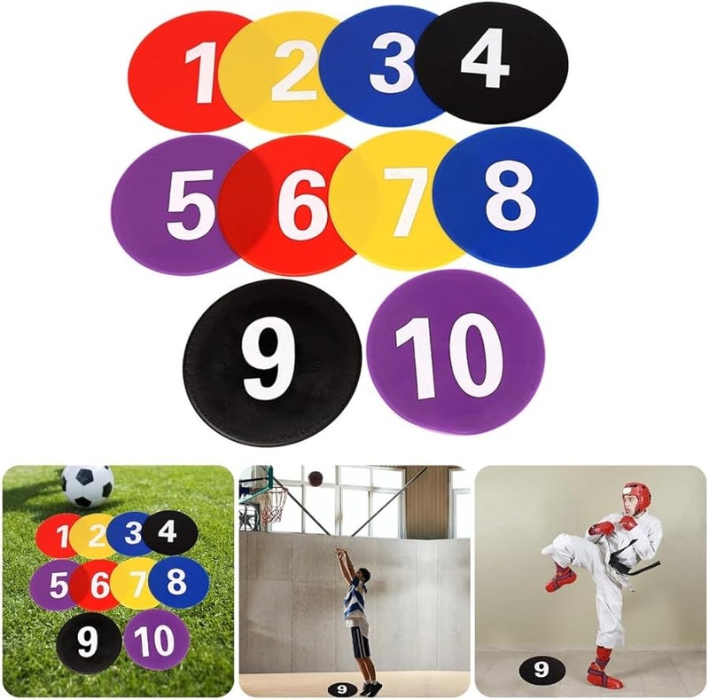 Purple Non Slip Floor Markers Numbered Discs for Soccer Basketball Football Baseball - Image 3