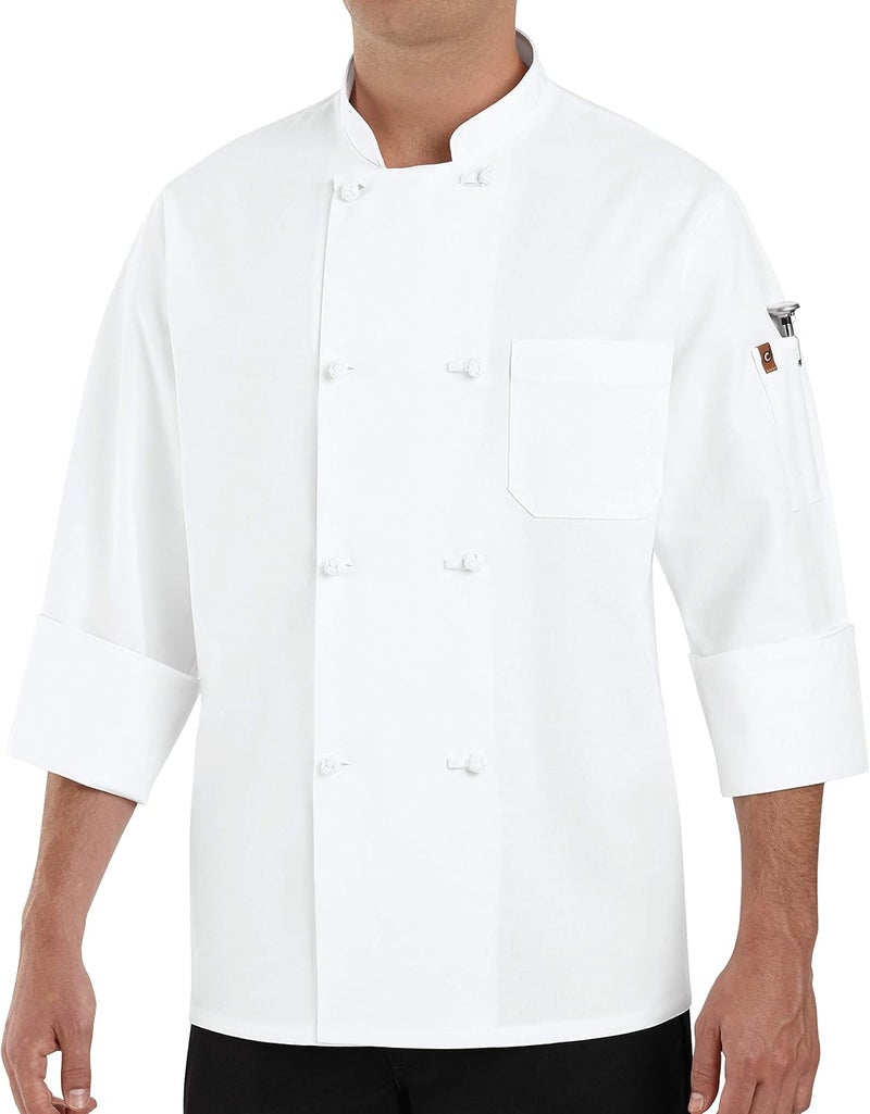 Chef Designs معطف شيف بأزرار ثمانية الأصلية للرجال - Image 1