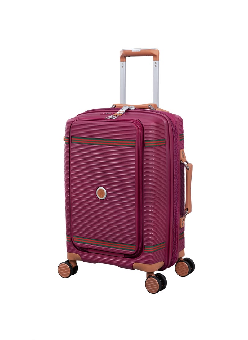 it Luggage Illustrious II, Unisex Polypropylene Material Hard Case Luggage, 8x360 degree Spinner Wheels, Expandable Trolley Bag, Double TSA lock, SKU15-3108B08, Cabin With Packet Size, Color Dark Red  - Image 1
