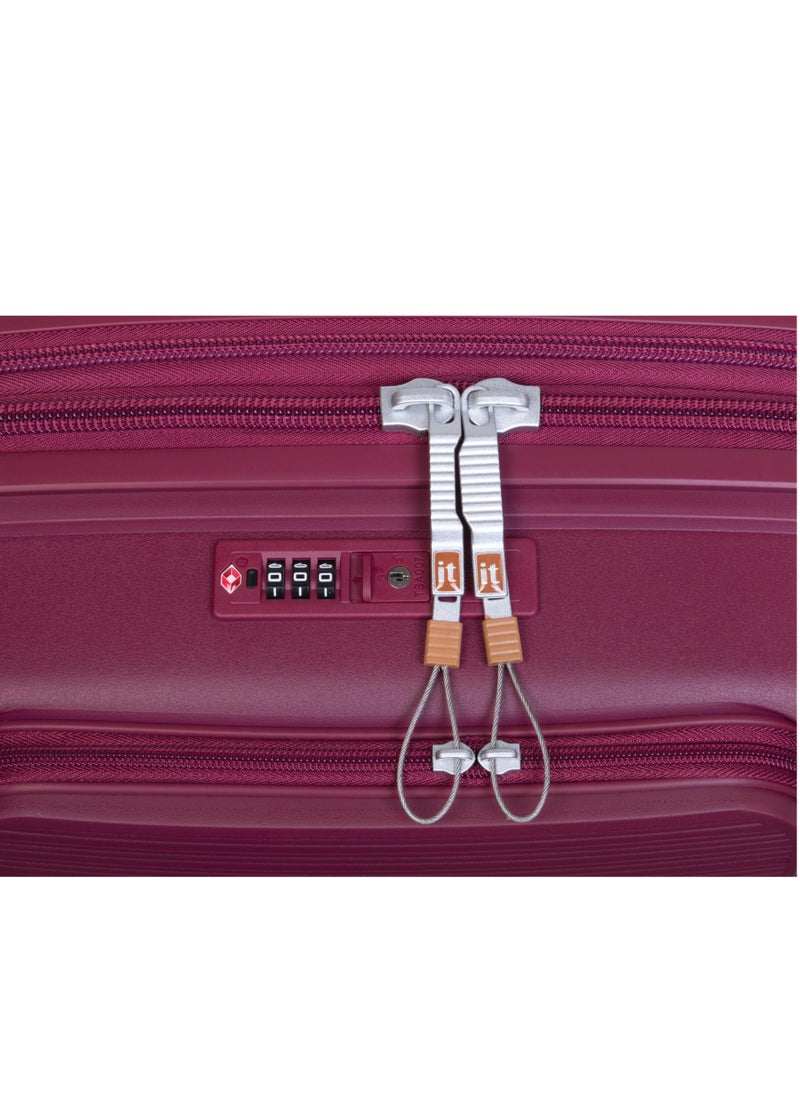 it Luggage Illustrious II, Unisex Polypropylene Material Hard Case Luggage, 8x360 degree Spinner Wheels, Expandable Trolley Bag, Double TSA lock, SKU15-3108B08, Cabin With Packet Size, Color Dark Red  - Image 5