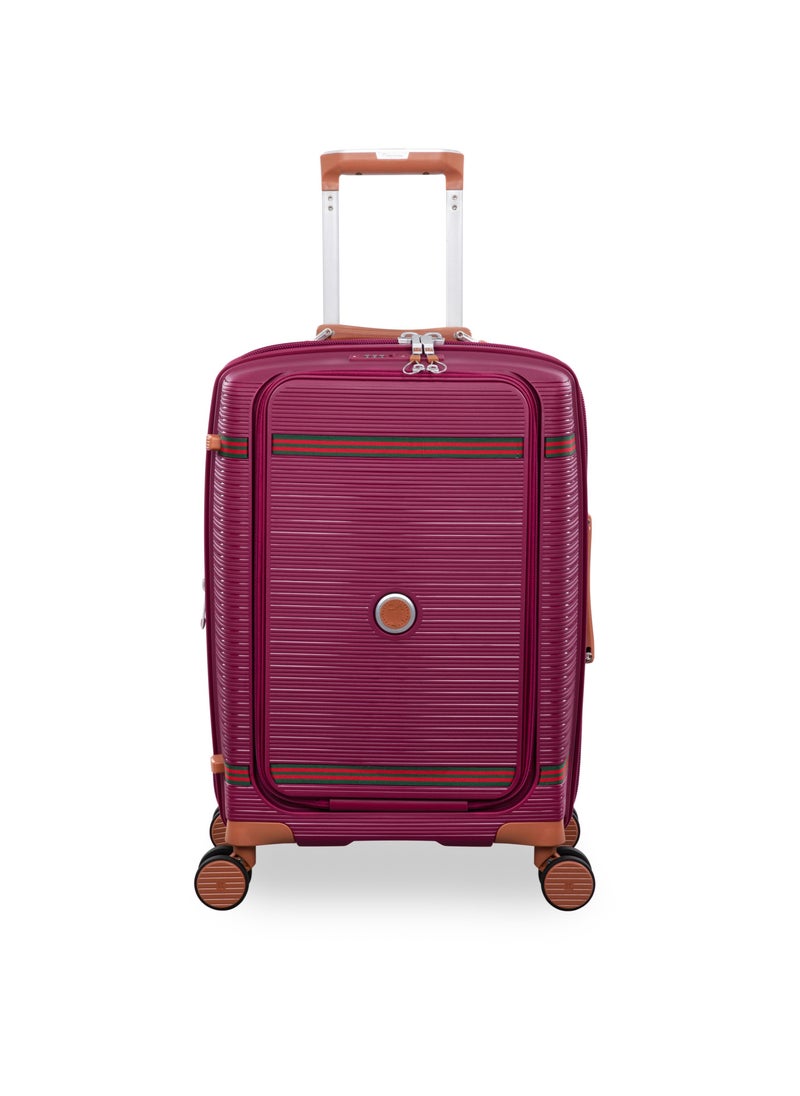 it Luggage Illustrious II, Unisex Polypropylene Material Hard Case Luggage, 8x360 degree Spinner Wheels, Expandable Trolley Bag, Double TSA lock, SKU15-3108B08, Cabin With Packet Size, Color Dark Red  - Image 2
