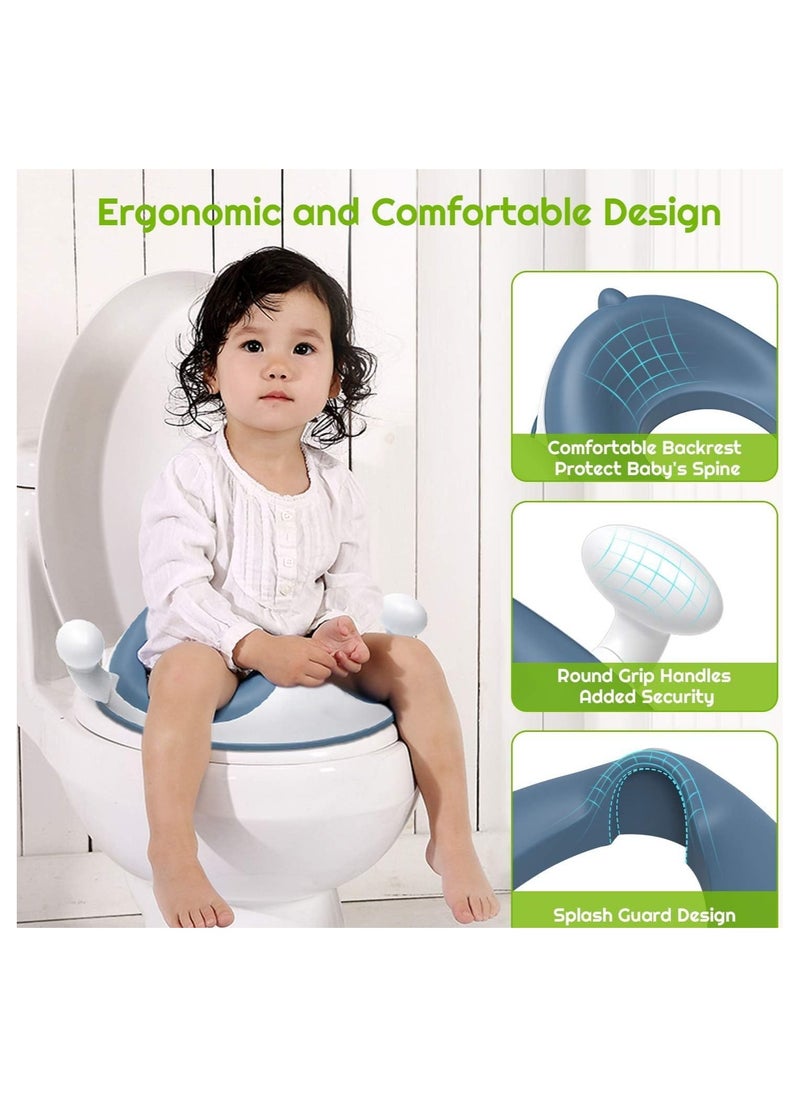 KASTWAVE Baby Potty Training Toilet Seat with Soft Cushion Handles, Haute Collection, Double Anti-Slip Design and Splash Guard for Boys and Girls  - Image 2