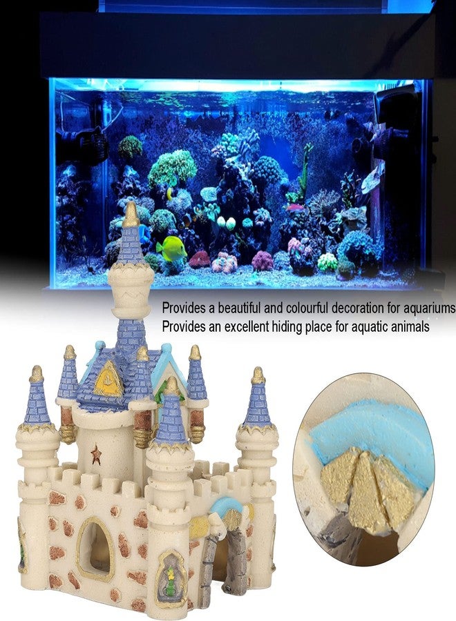 Zerodis Aquarium Resin Castle Decoration, Fish Castle Decorations Castle Resin Cave Hide House Fish Decorations for Aquarium Ornament Accessories - Image 4