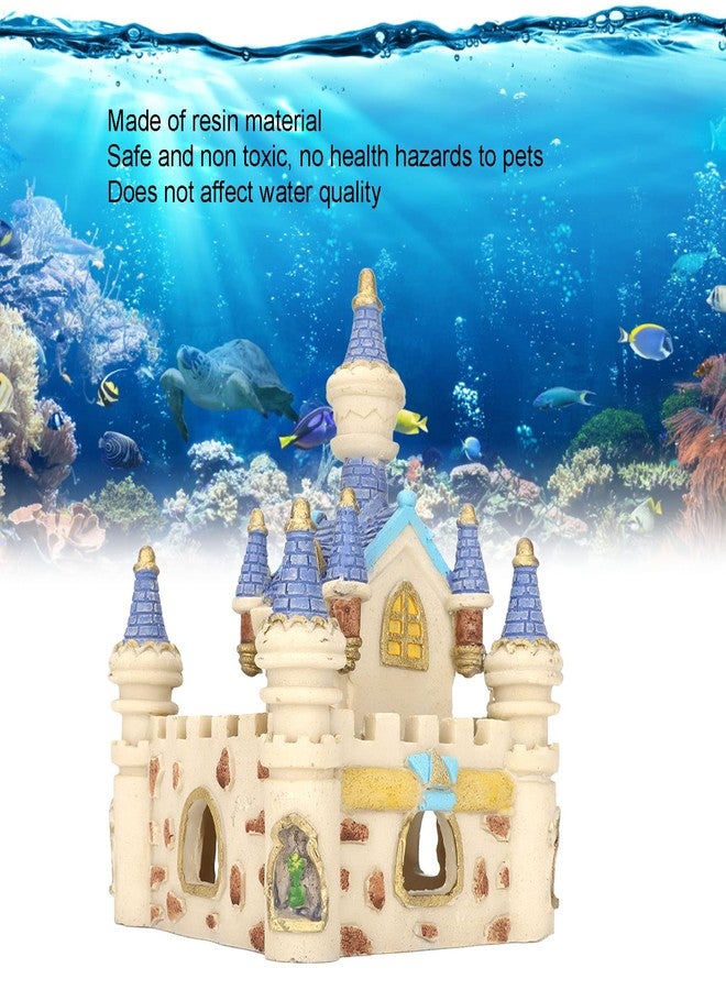 Zerodis Aquarium Resin Castle Decoration, Fish Castle Decorations Castle Resin Cave Hide House Fish Decorations for Aquarium Ornament Accessories - Image 3