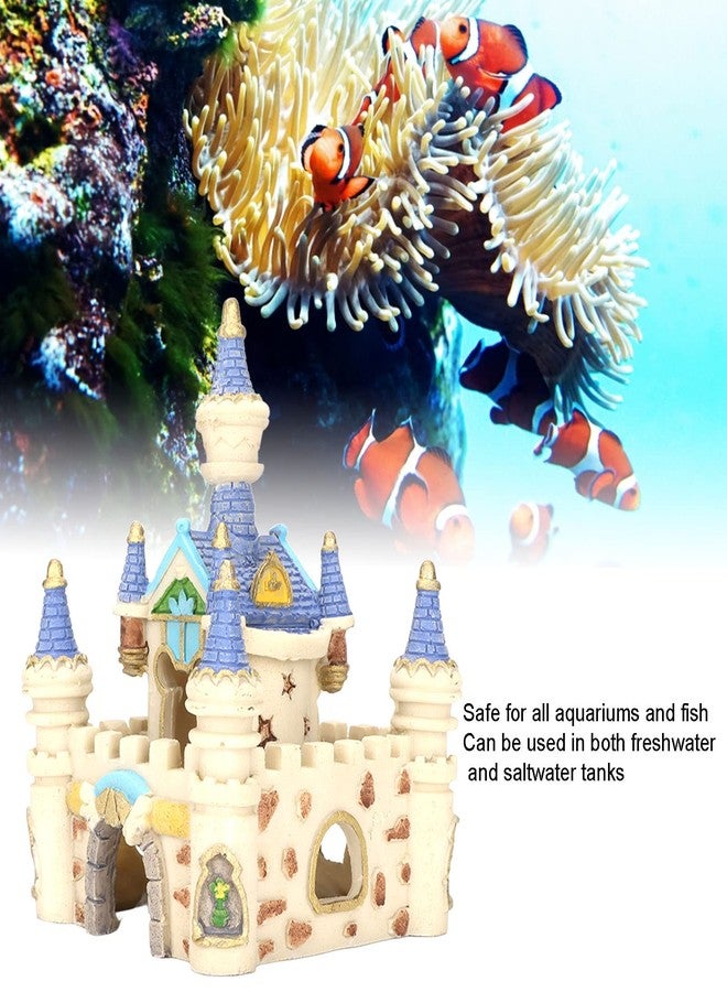 Zerodis Aquarium Resin Castle Decoration, Fish Castle Decorations Castle Resin Cave Hide House Fish Decorations for Aquarium Ornament Accessories - Image 2