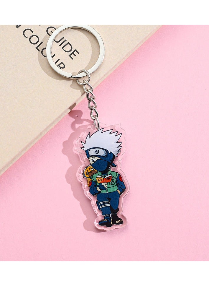 أنيمي ناروتو هاتاكي كاكاشي سلسلة مفاتيح مصنوعة من الأكريليك