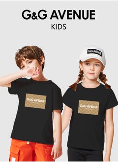 G&G AVENUE Boys T-Shirt, Kids' T-Shirt For Boys, Lightweight Tee for Kids, Script & Print  - Image 1