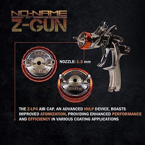 No-Name Automotive Paint Spray Gun with Adapter Z-Gun by NO-NAME Brand Z-Gun Base (1.3mm) - Image 4