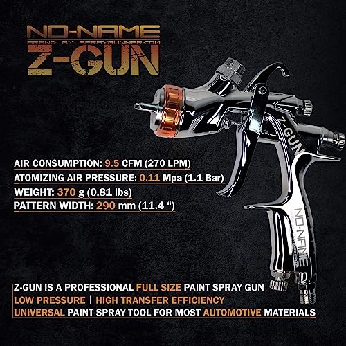 No-Name Automotive Paint Spray Gun with Adapter Z-Gun by NO-NAME Brand Z-Gun Base (1.3mm) - Image 3