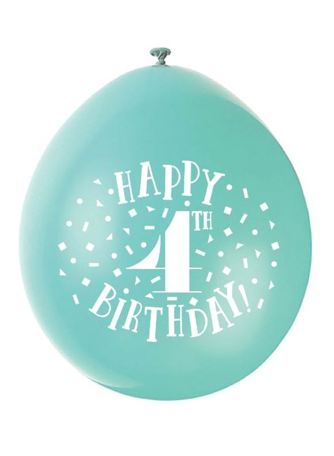 Unique Happy 4th Birthday Printed Balloon 9inch - Image 1