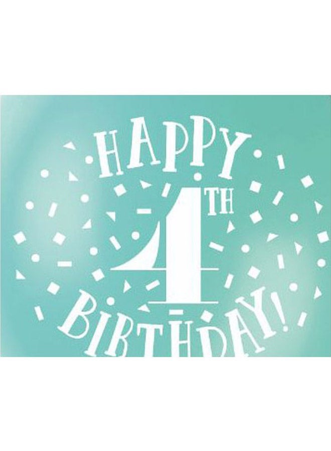 Unique Happy 4th Birthday Printed Balloon 9inch - Image 2