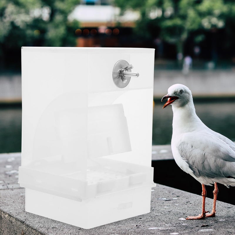 Automatic Bird Feeder Acrylic Spill Proof 520g Parrot Food Dispenser Cage Supply - Image 5