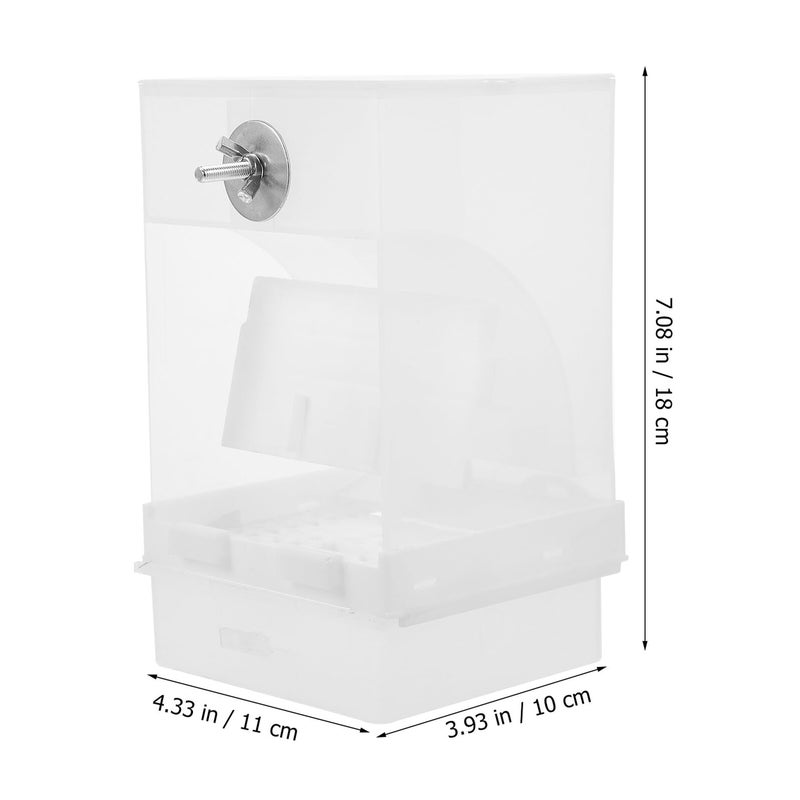 Automatic Bird Feeder Acrylic Spill Proof 520g Parrot Food Dispenser Cage Supply - Image 3
