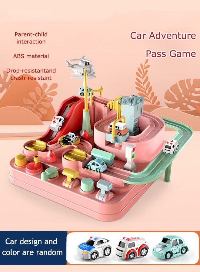 ألعاب سباق للأطفال، ألعاب مغامرات سيارات للأطفال الصغار، لعبة إنقاذ المدينة مع 3 سيارات صغيرة، سيارة سكة حديد ألغاز مغامرات كبيرة، ألعاب فتحات مغناطيسية ساحلية، مجموعة ألعاب إنقاذ المدينة، هدايا تعليمية لأعياد الميلاد للأطفال في مرحلة ما قبل المدرسة - Image 1